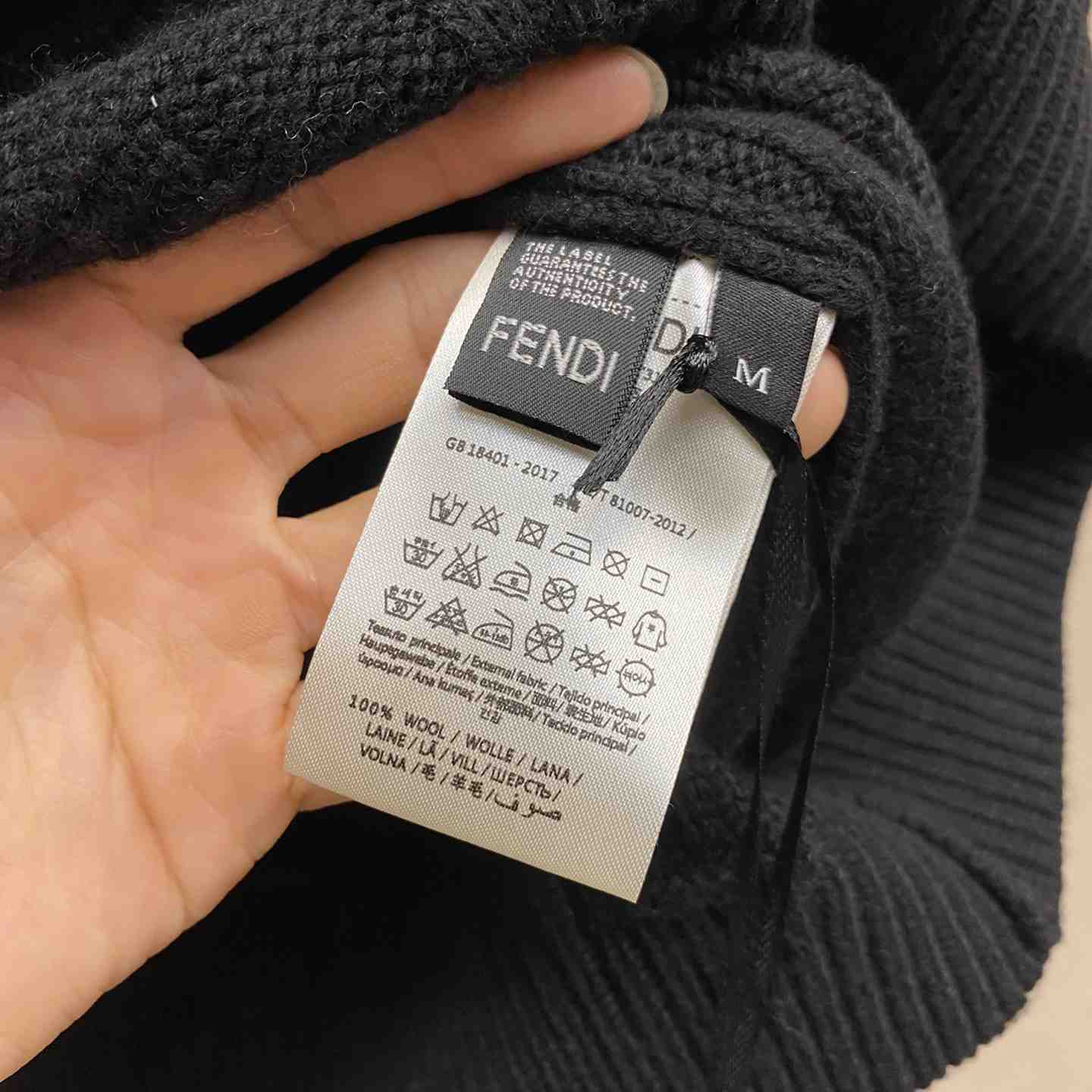 Fendi Black Wool Pullover - DesignerGu