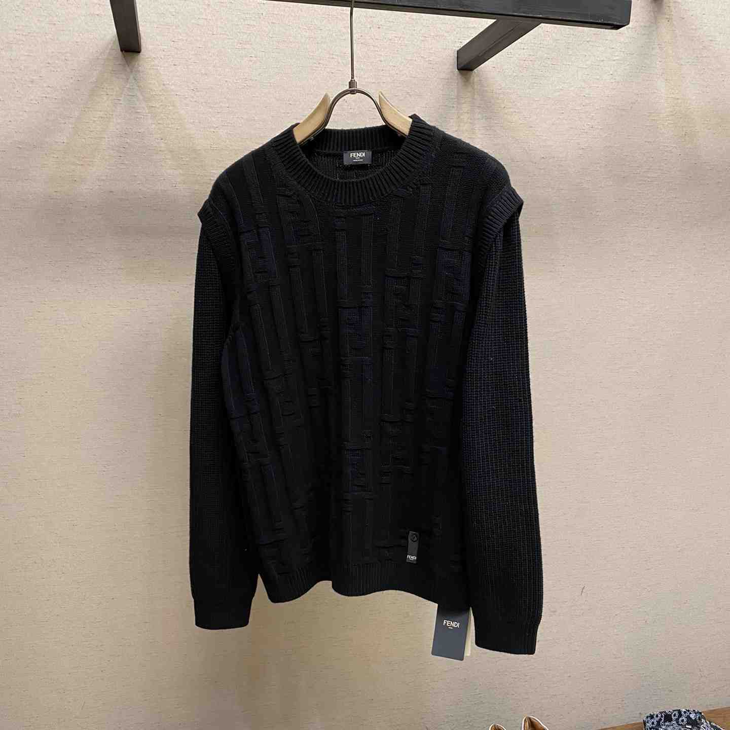 Fendi Black Wool Pullover - DesignerGu