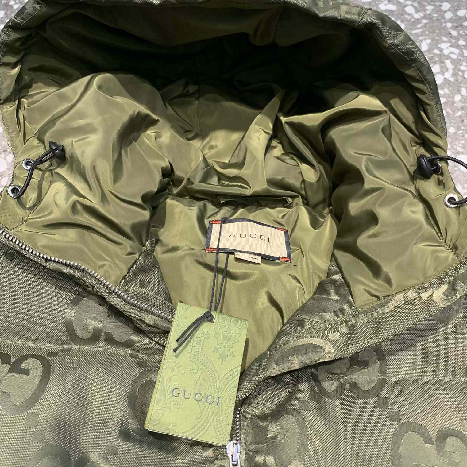 Gucci Jumbo GG Canvas Down Jacket - DesignerGu