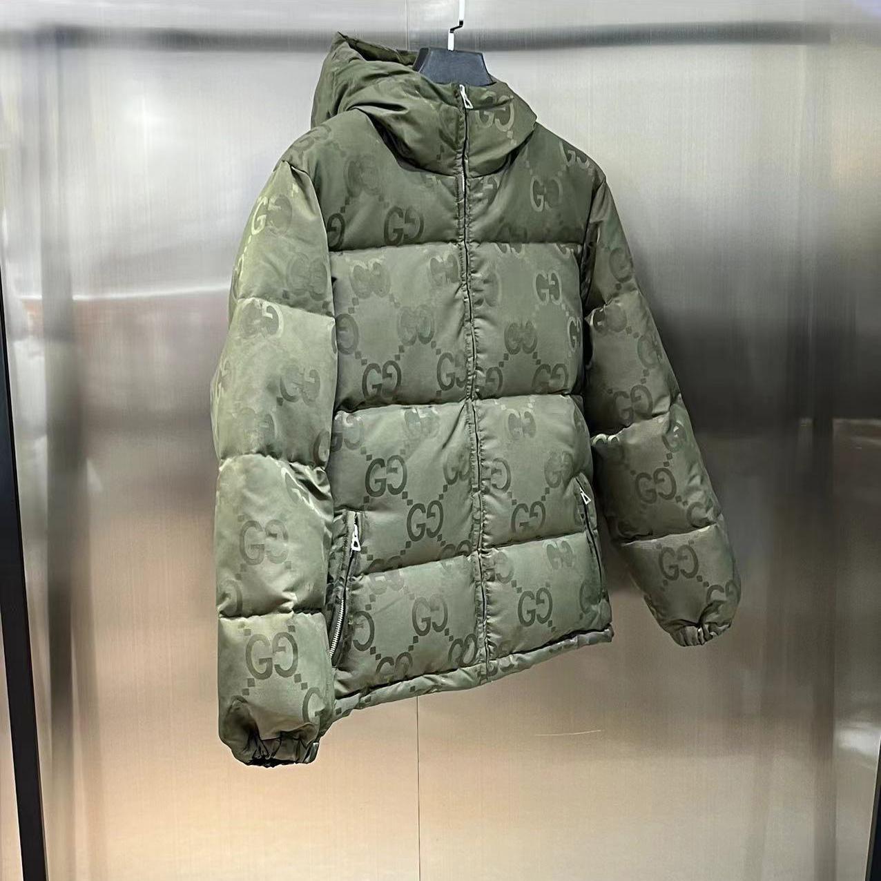 Gucci Jumbo GG Canvas Down Jacket - DesignerGu