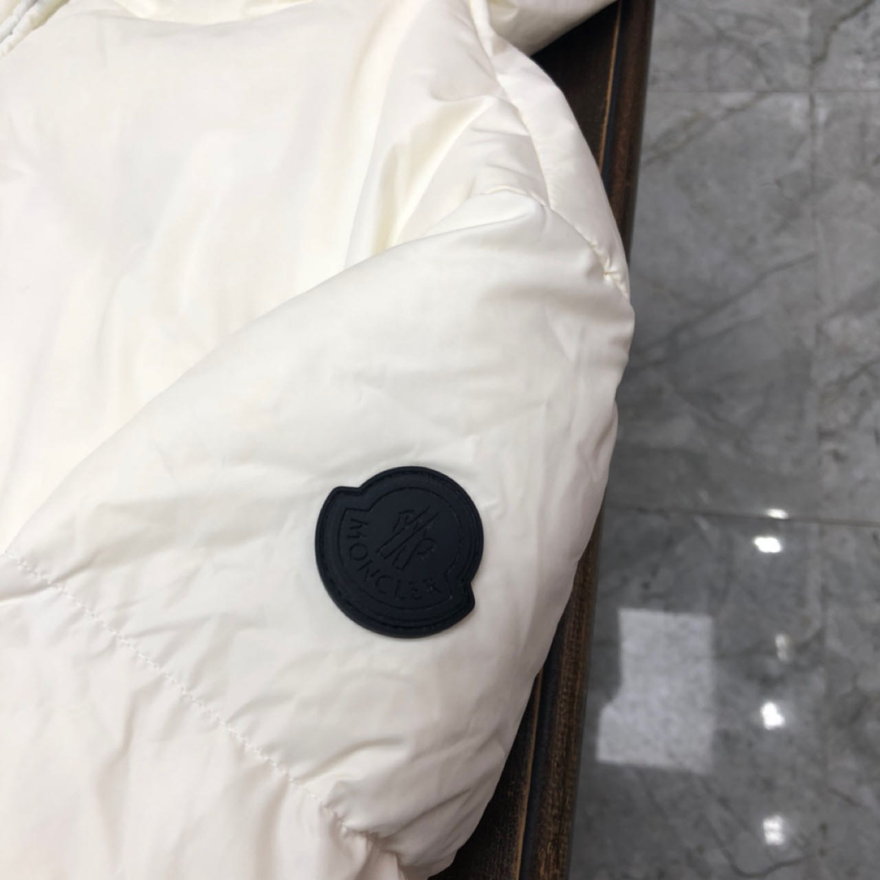 Moncler White Down Montcla Jacket - DesignerGu