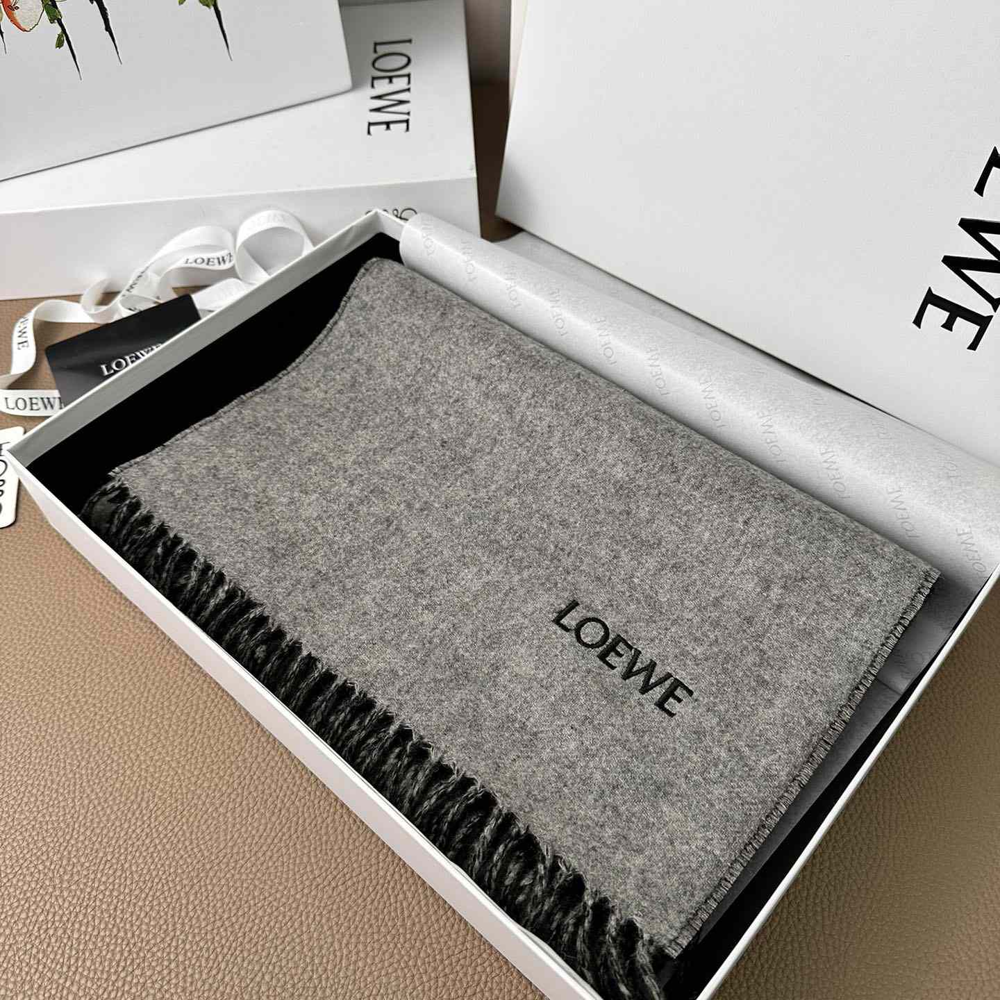 Loewe Scarf In Wool And Cashmere - DesignerGu