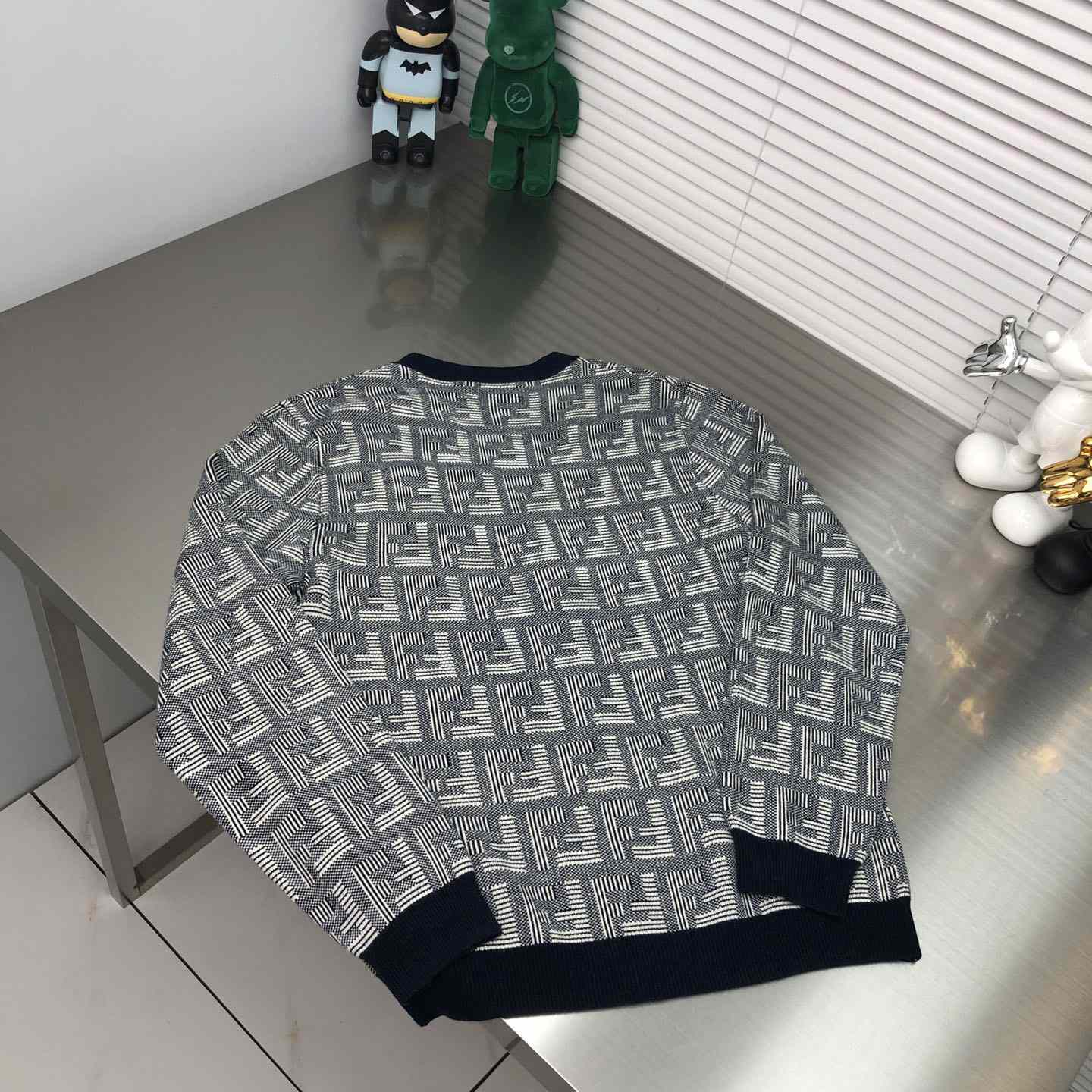 Fendi Blue Wool Cardigan - DesignerGu