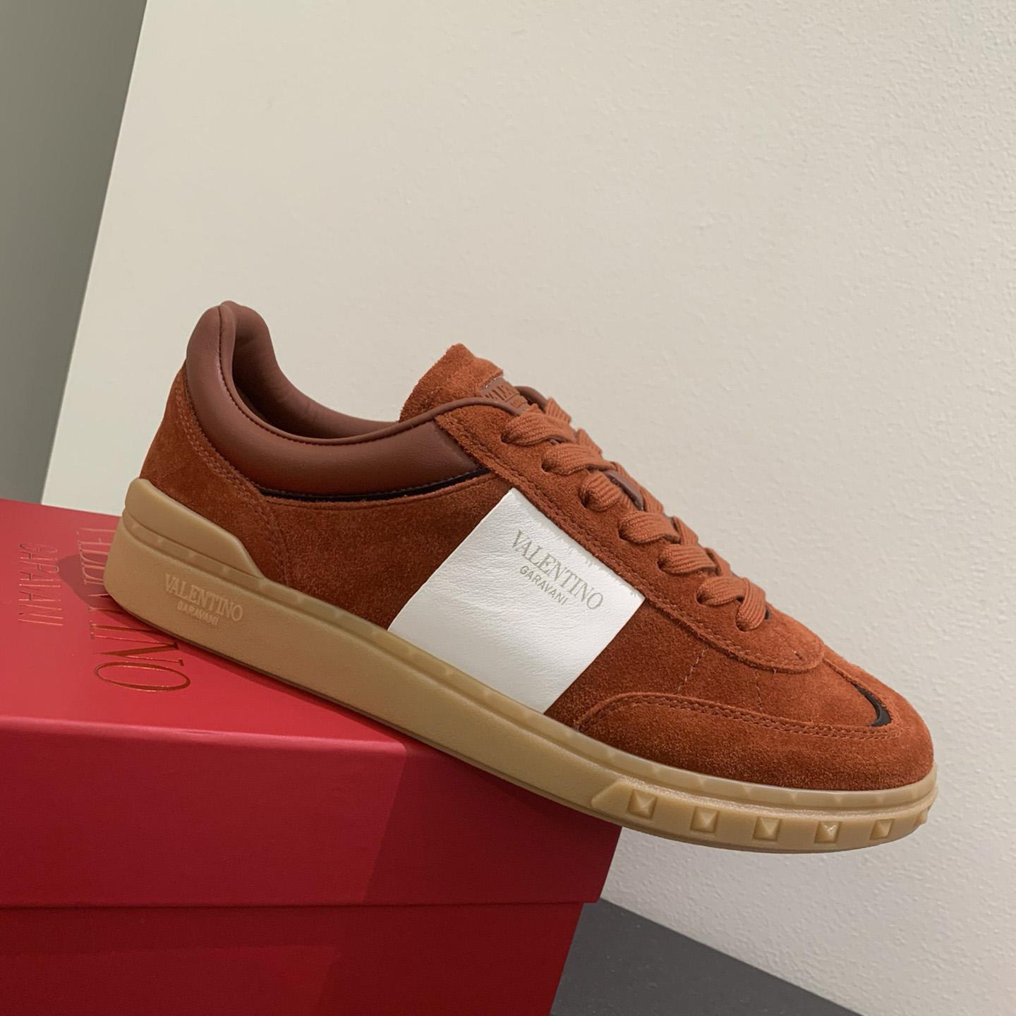 Valenti Upvillage Low Top Sneaker In Split Leather And Calfskin Nappa Leather - DesignerGu