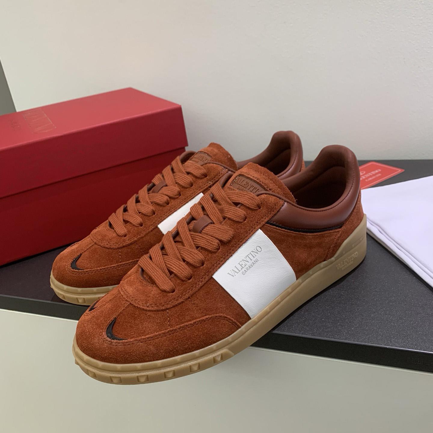 Valenti Upvillage Low Top Sneaker In Split Leather And Calfskin Nappa Leather - DesignerGu