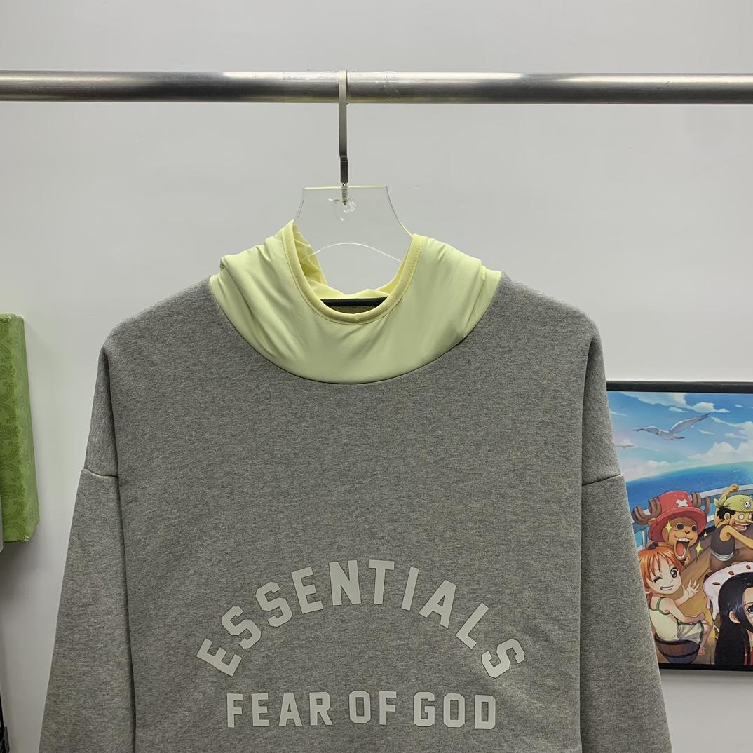 Fear Of God Essentials Logo-print Hoodie - DesignerGu