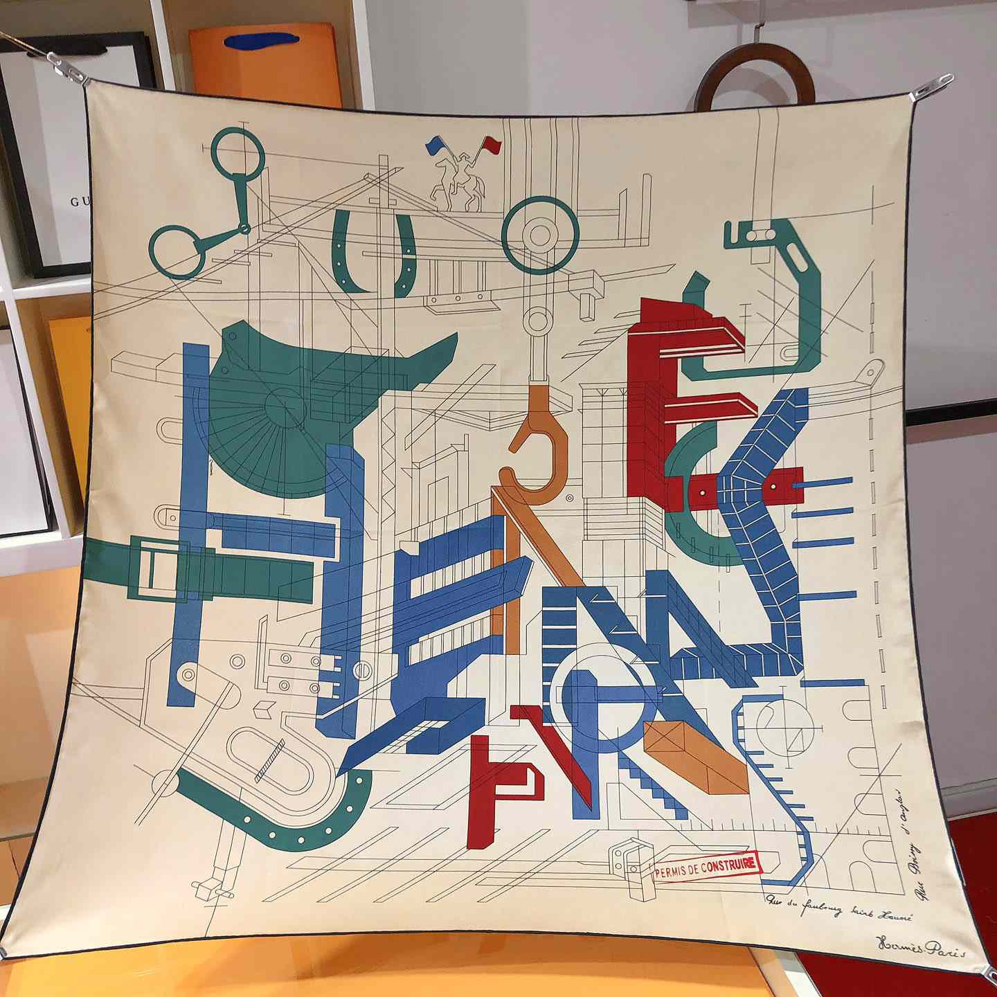 Hermes Permis De Construire Scarf - DesignerGu