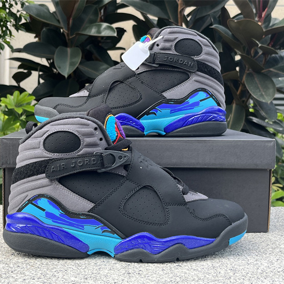 Air Jordan 8 Retro Aqua Sneakers     305381-025 - DesignerGu