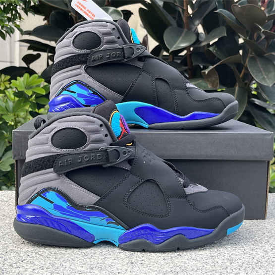 Air Jordan 8 Retro Aqua Sneakers     305381-025 - DesignerGu