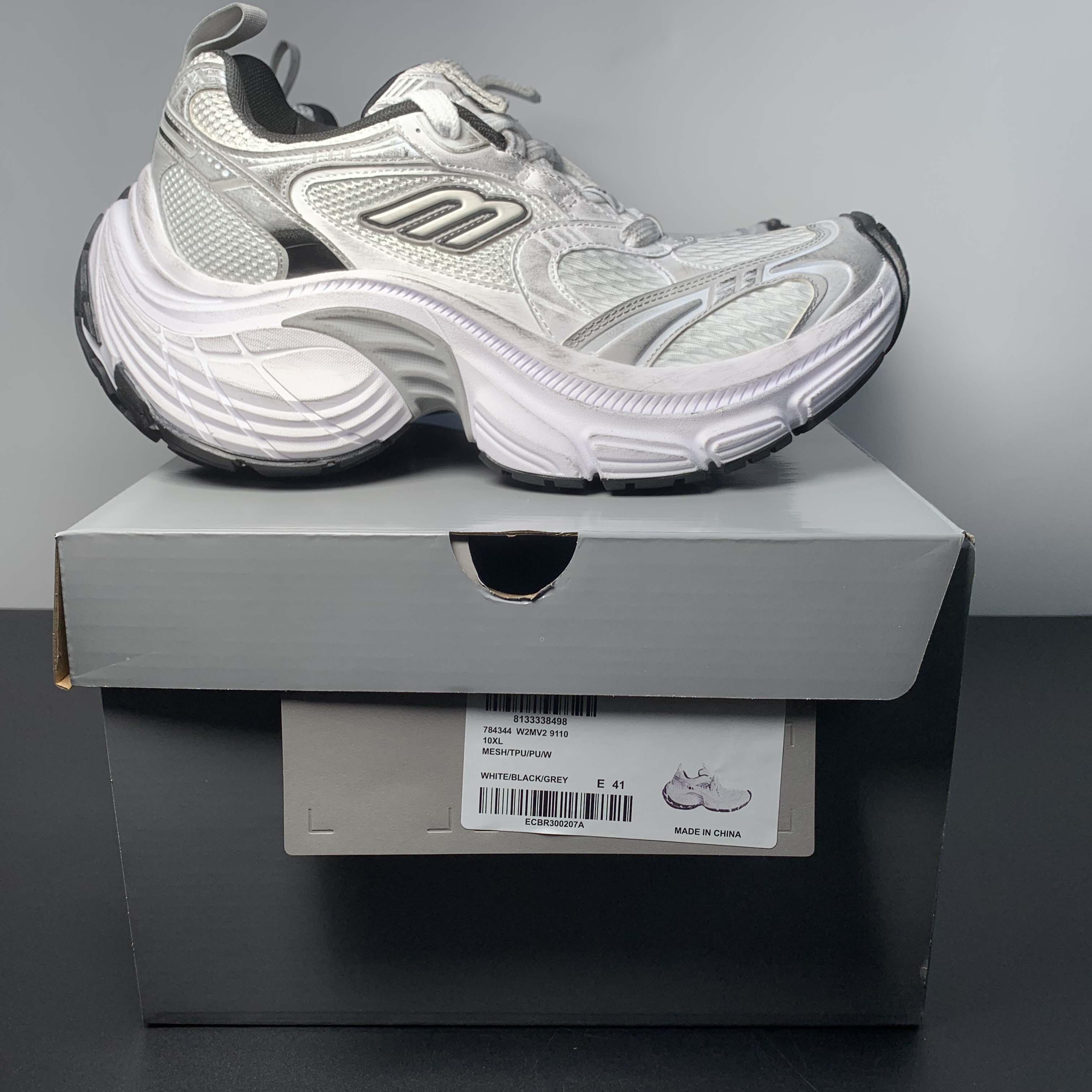 Balenciaga 10XL Sneaker In White/Black/Grey - DesignerGu