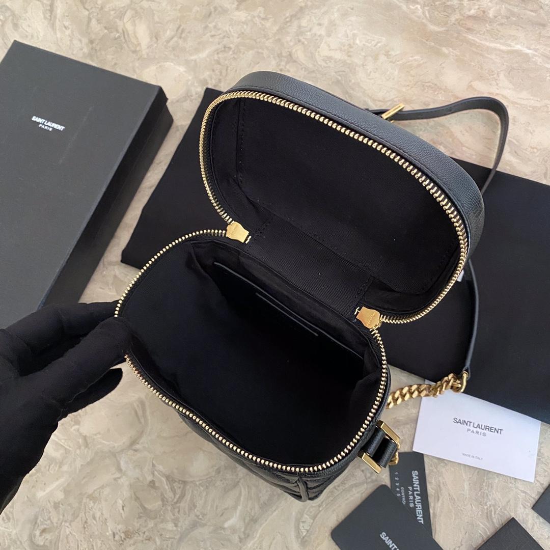 Saint Laurent Vanity Case Matelassé Leather Shoulder Bag (14.5x16.5x9cm) - DesignerGu