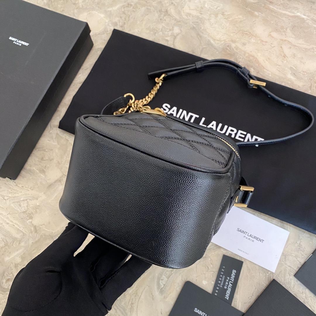 Saint Laurent Vanity Case Matelassé Leather Shoulder Bag (14.5x16.5x9cm) - DesignerGu