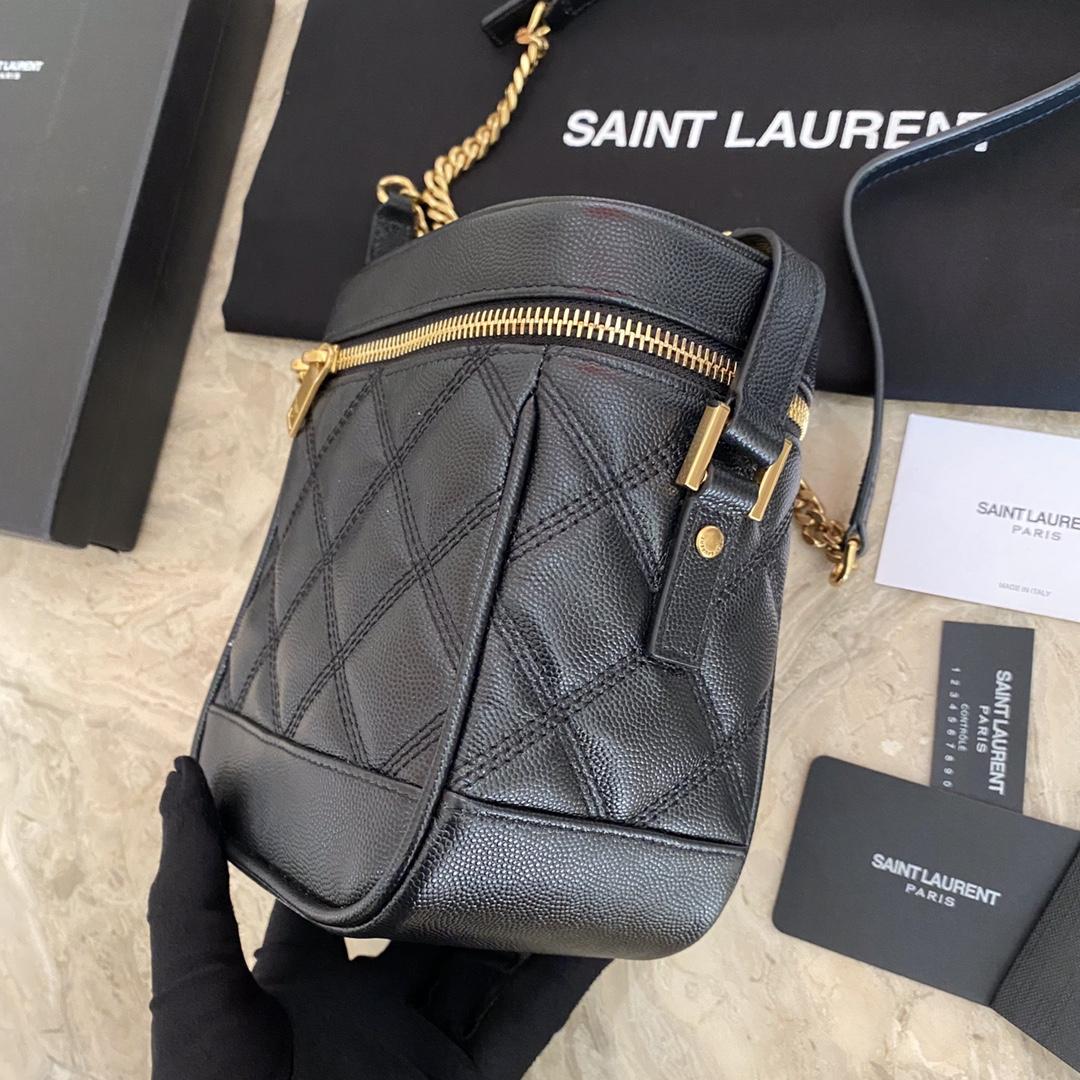 Saint Laurent Vanity Case Matelassé Leather Shoulder Bag (14.5x16.5x9cm) - DesignerGu