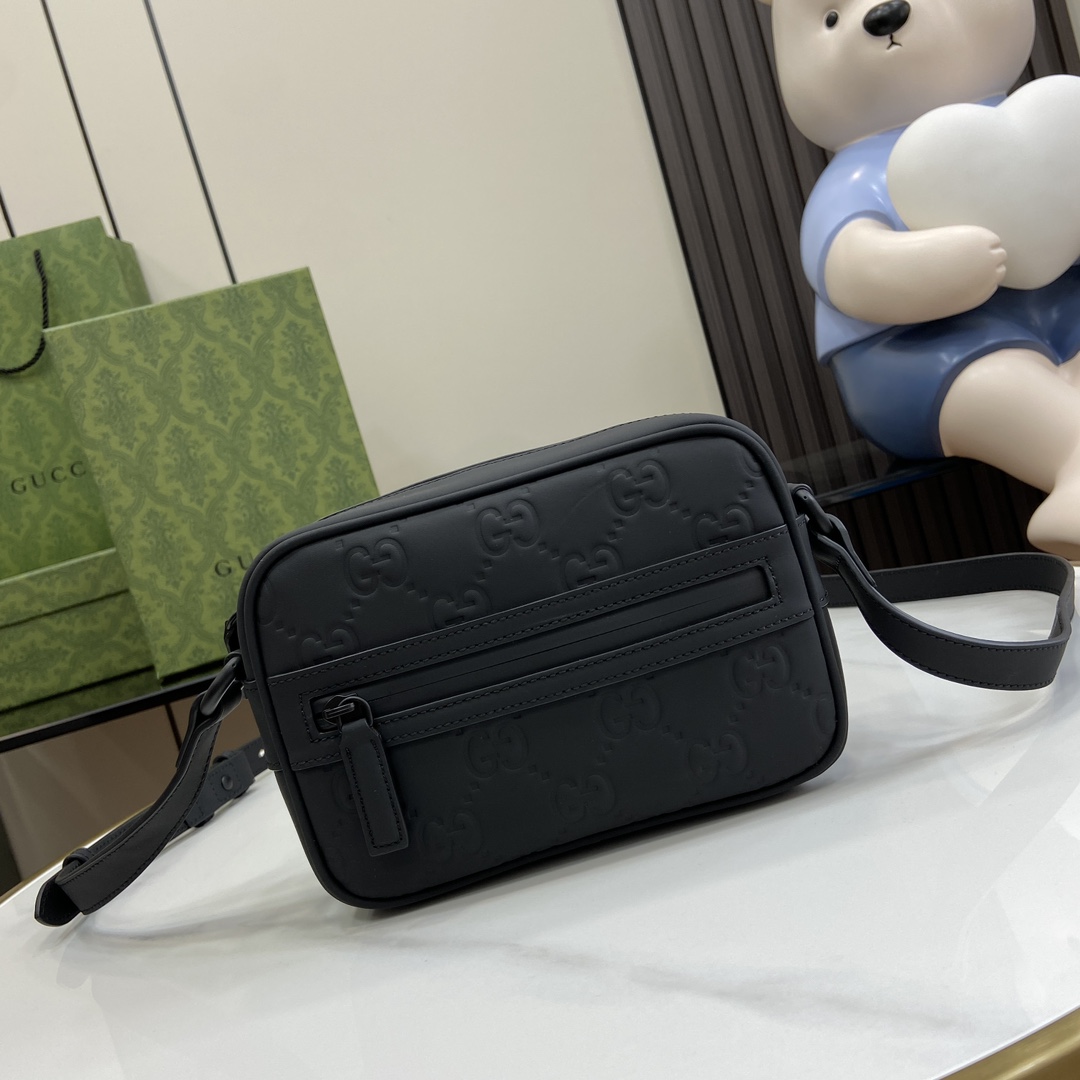 Gucci GG Rubber-effect Mini Shoulder Bag - DesignerGu