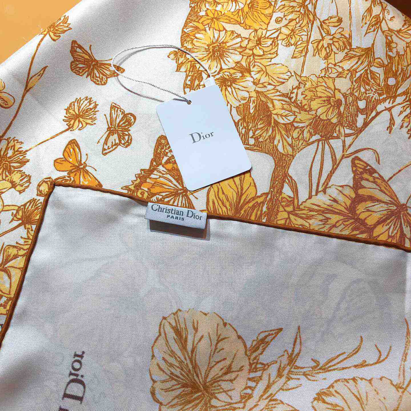 Dior Butterfly Around The World 90 Square Scarf - DesignerGu