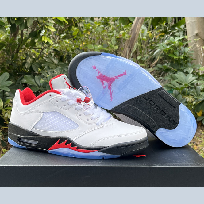 Air Jordan 5 Low “Fire Red” Sneakers    CU4523-100 - DesignerGu