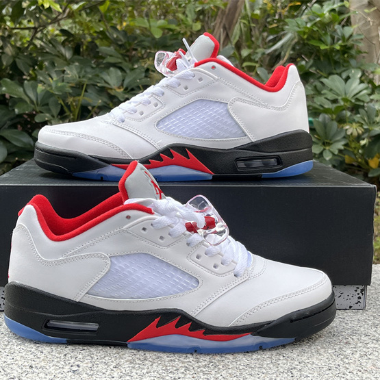 Air Jordan 5 Low “Fire Red” Sneakers    CU4523-100 - DesignerGu