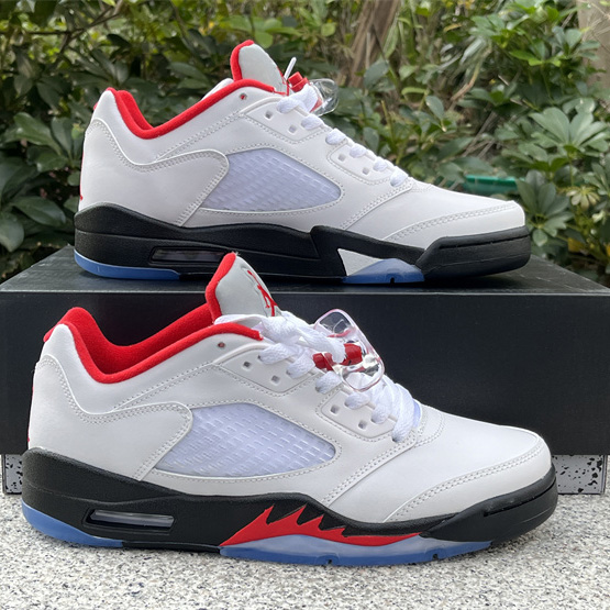 Air Jordan 5 Low “Fire Red” Sneakers    CU4523-100 - DesignerGu