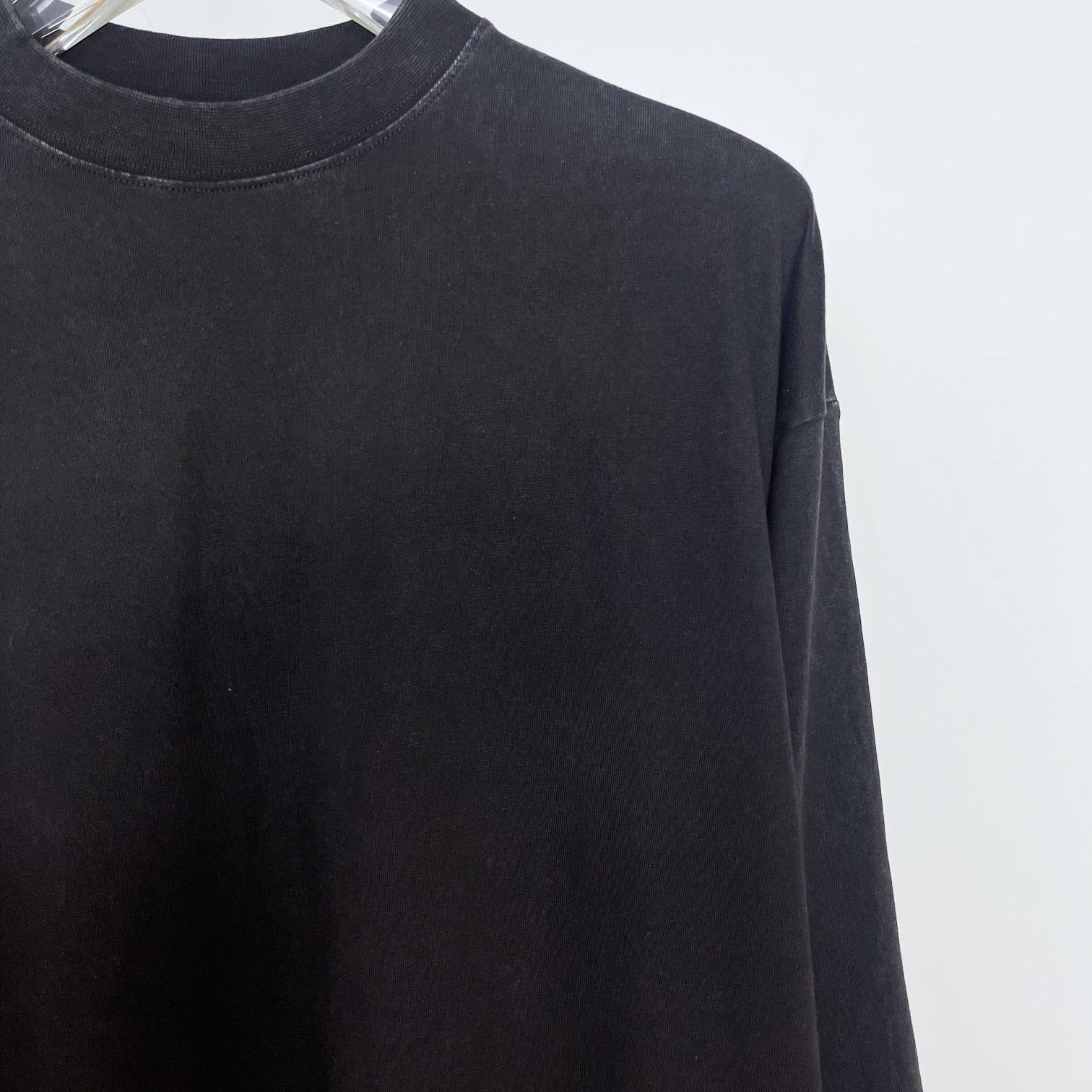 Balenciaga Long Sleeve T-Shirt Oversized In Black - DesignerGu