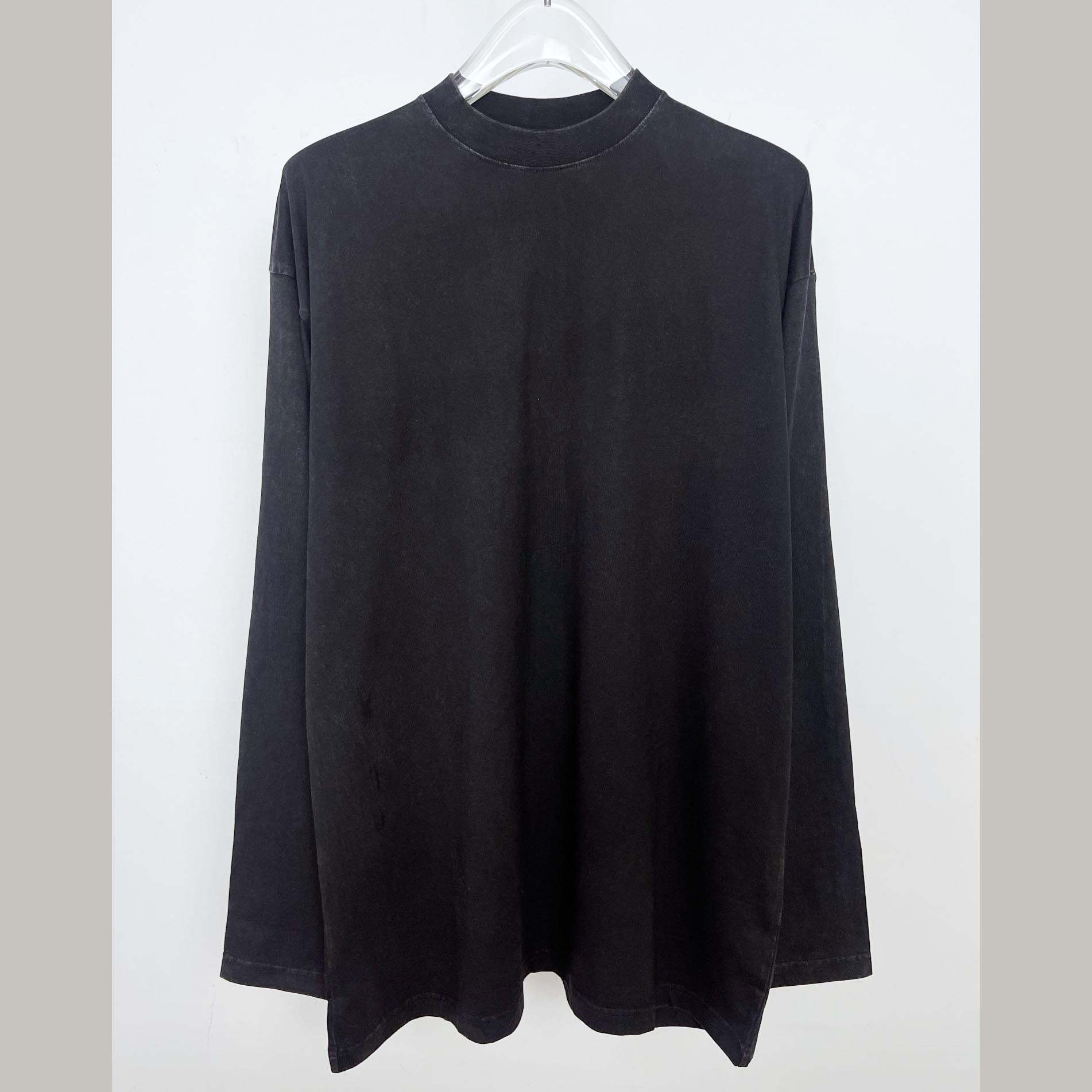 Balenciaga Long Sleeve T-Shirt Oversized In Black - DesignerGu