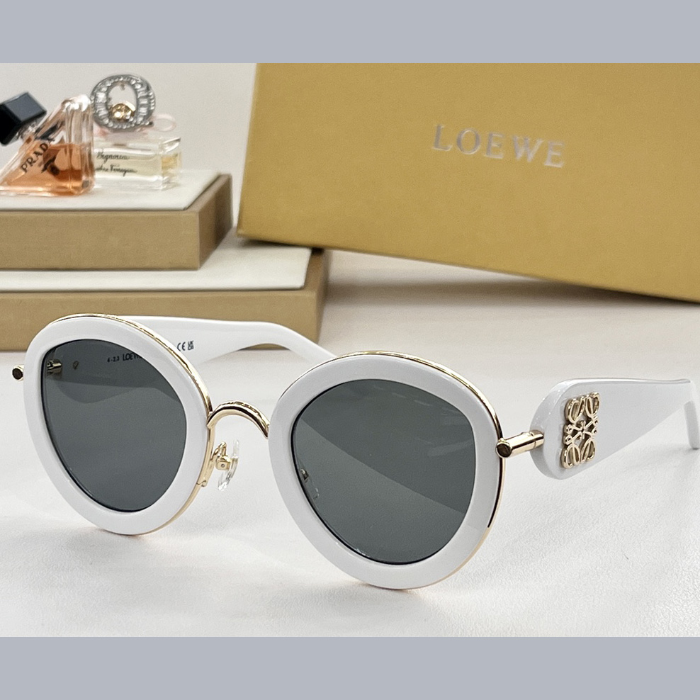 Loewe Metal Daisy Sunglasses In Acetate In Metal - DesignerGu