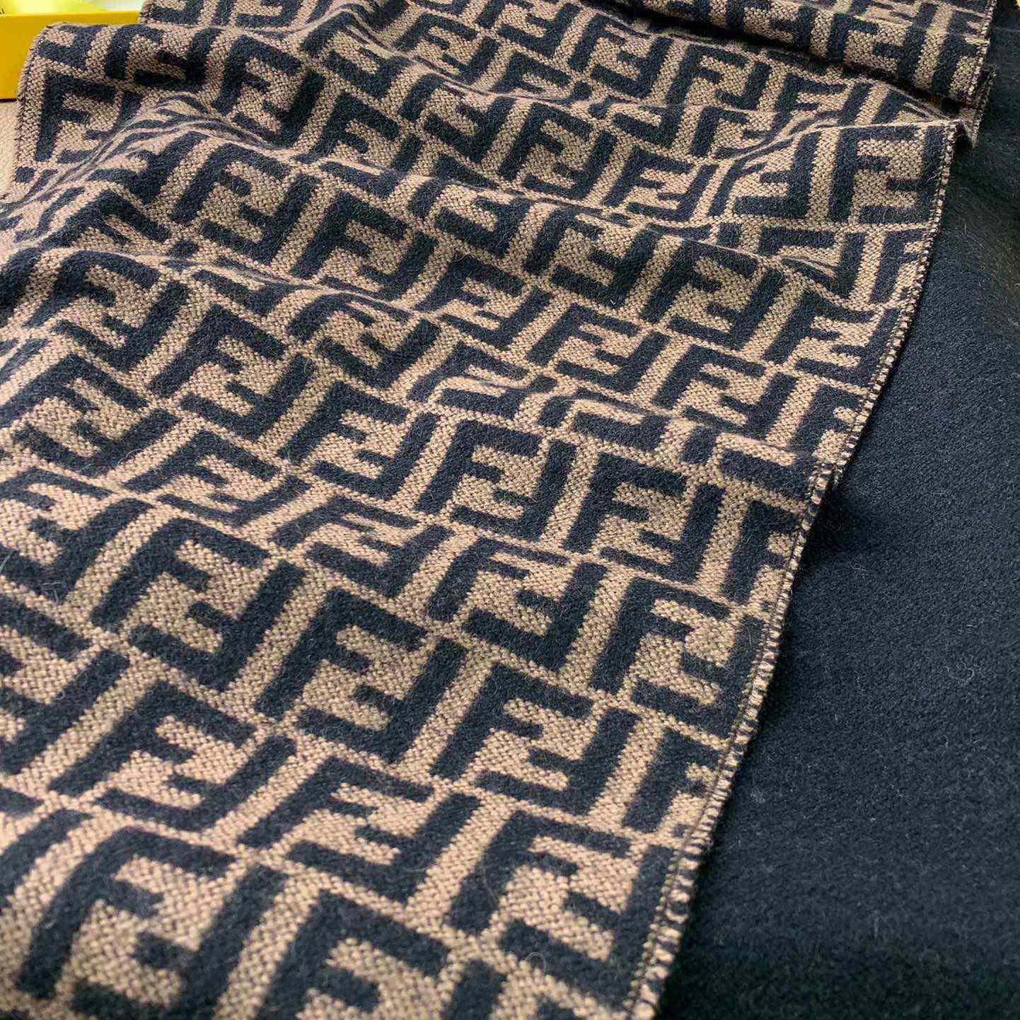 Fendi Brown Wool Stole Scarf - DesignerGu