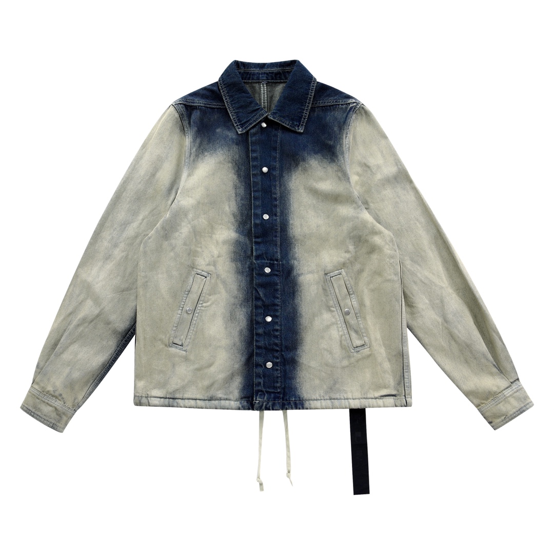 Rick Owens Drkshdw Faded Denim Jacket - DesignerGu