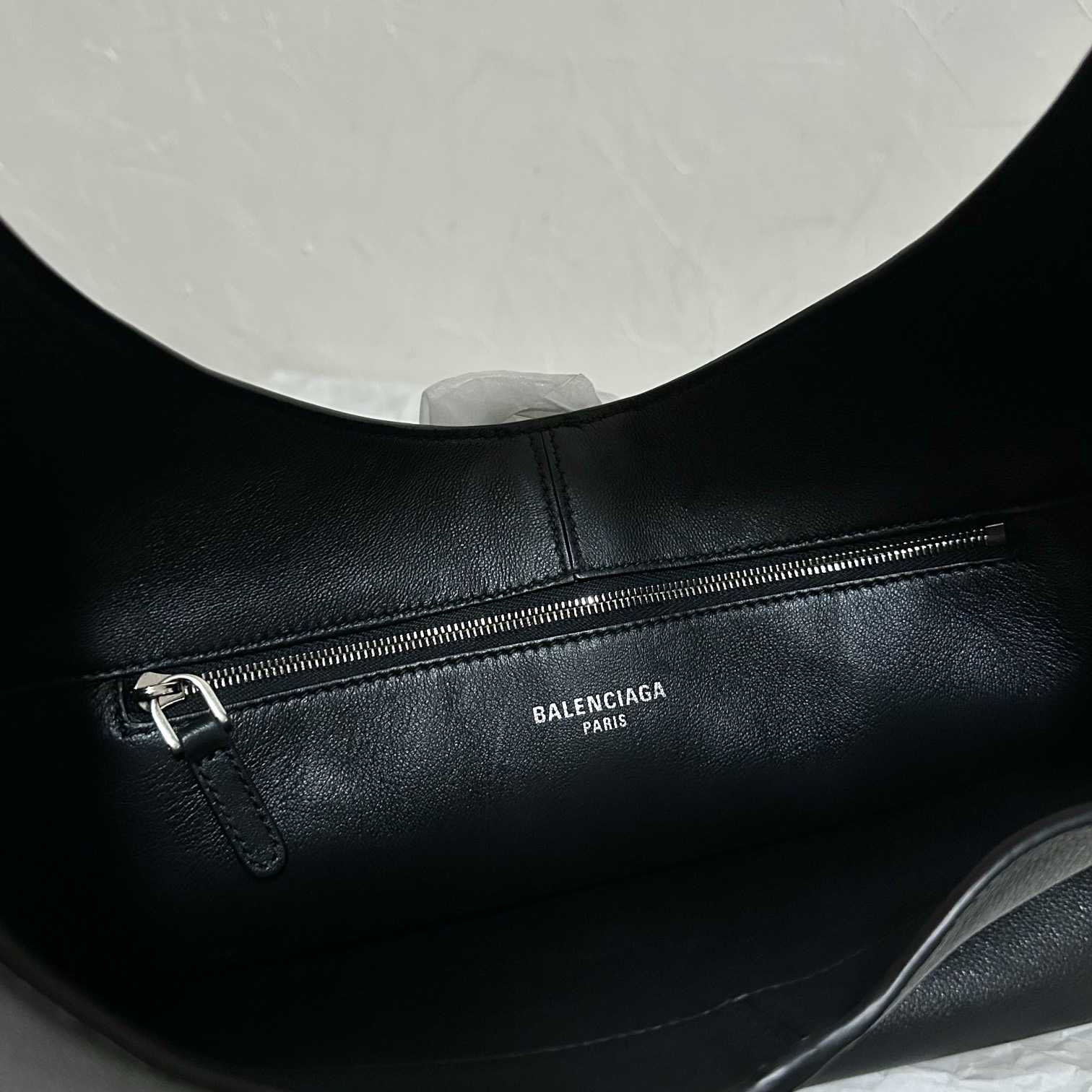 Balenciaga Women's Locker Medium North-South Hobo Bag In Black  - DesignerGu