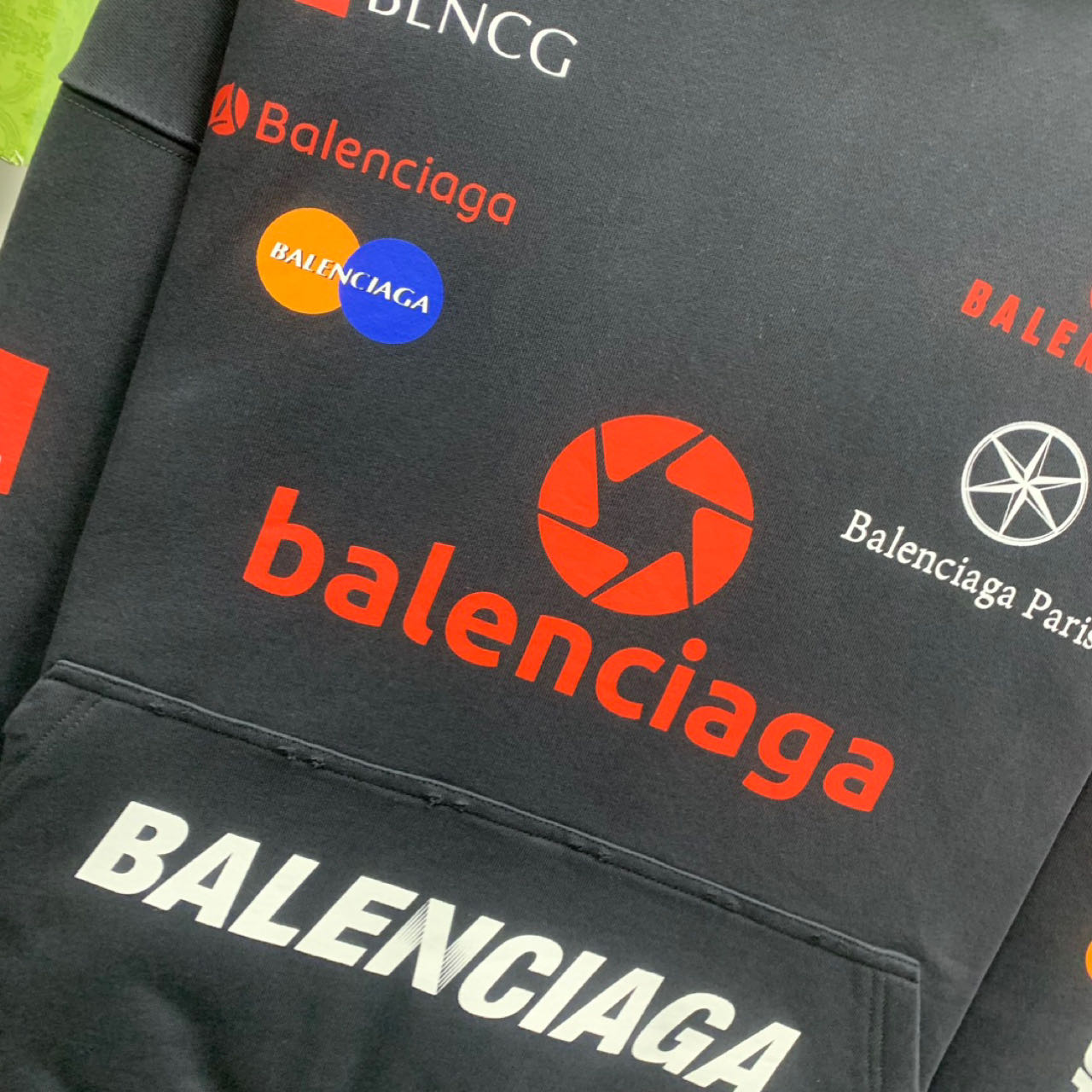 Balenciaga Top League Hoodie Oversized In Black - DesignerGu