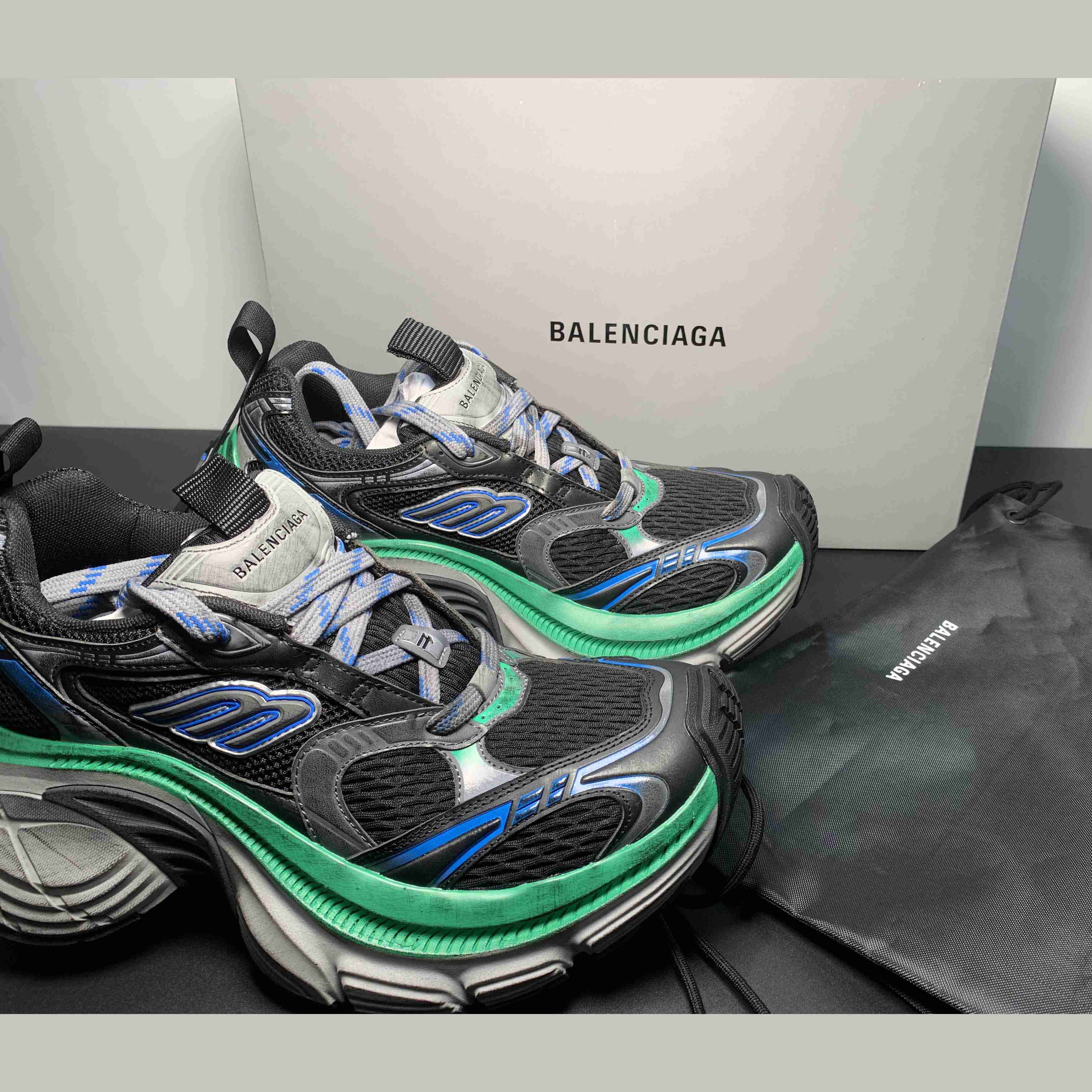 Balenciaga 10XL Sneaker in Black/Grey/Blue/Green - DesignerGu