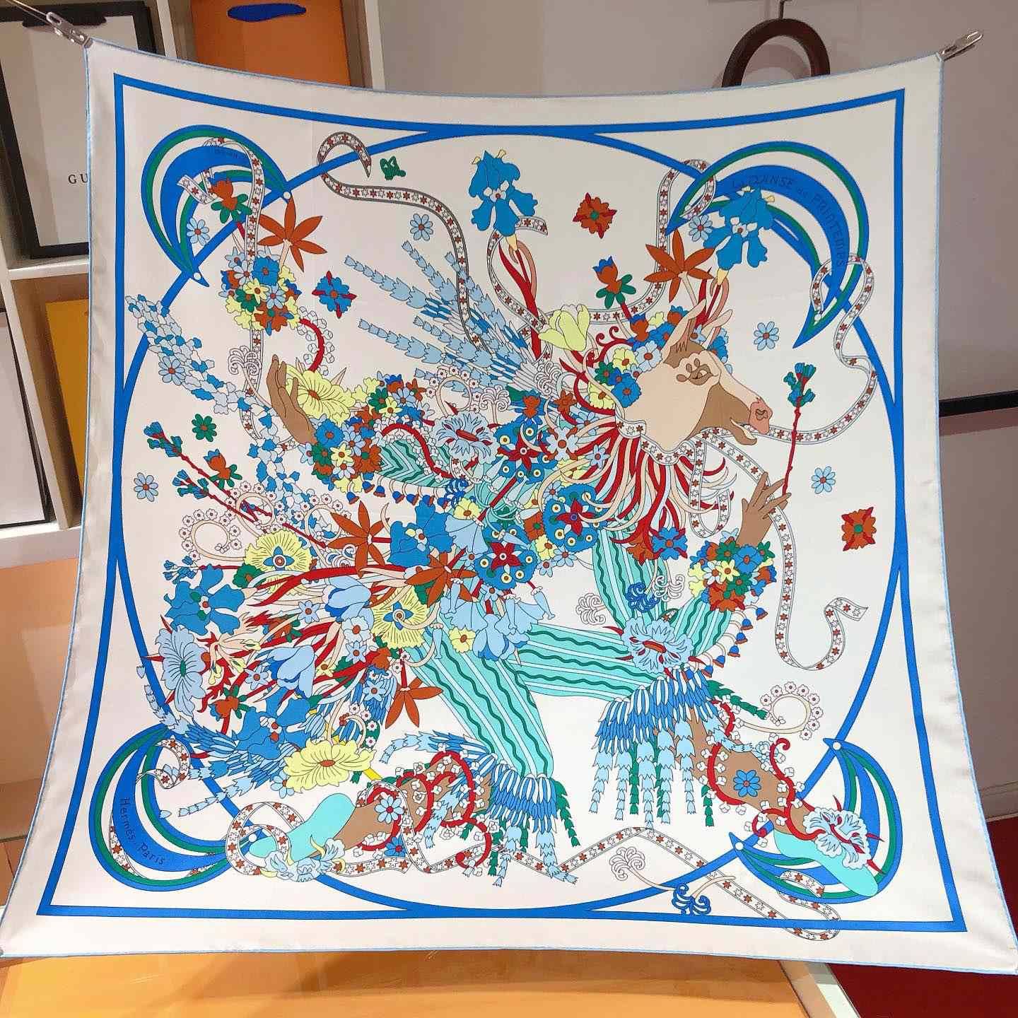 Hermes La Danse Du Printemps Scarf   90cm - DesignerGu