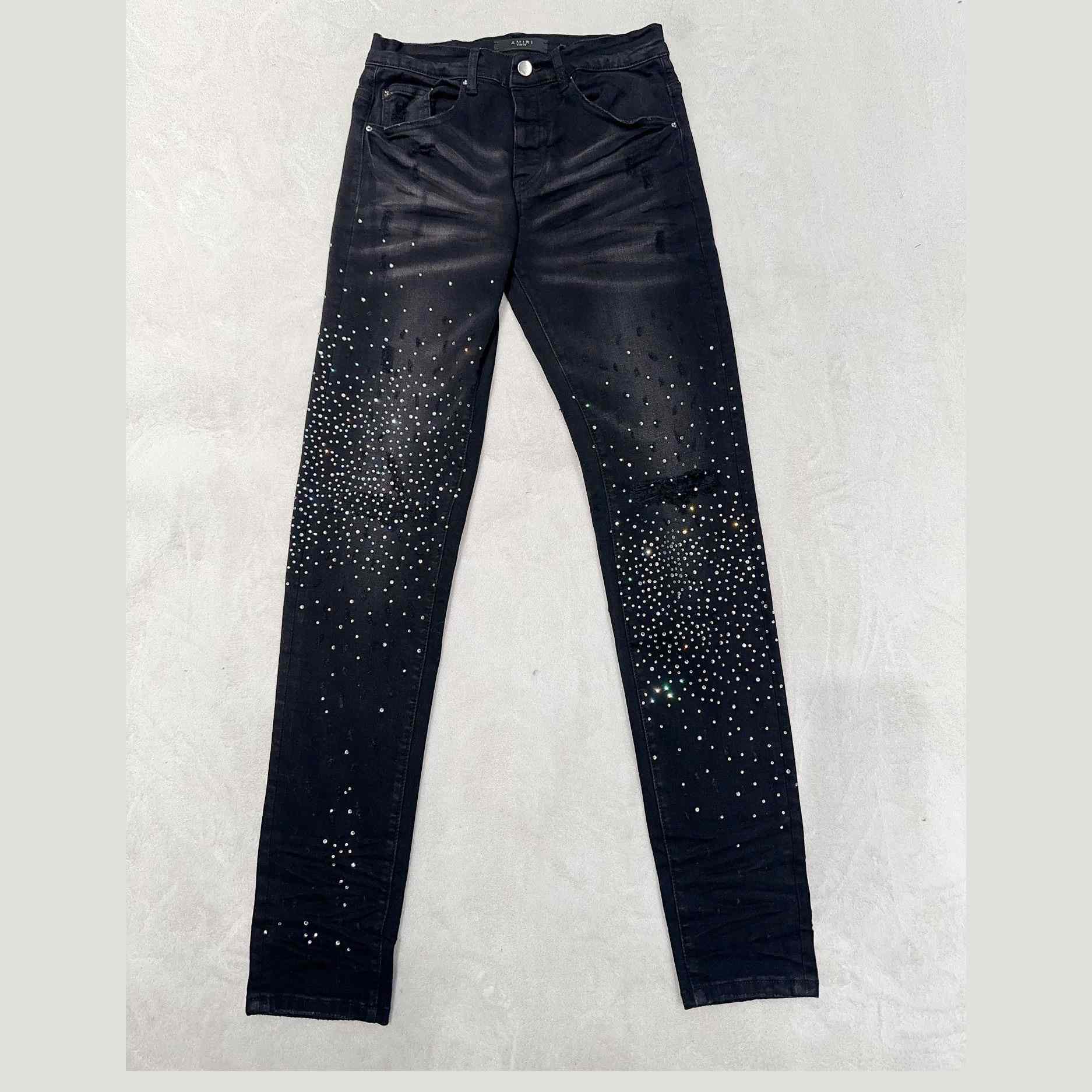 Amiri Jeans With Crystal - DesignerGu