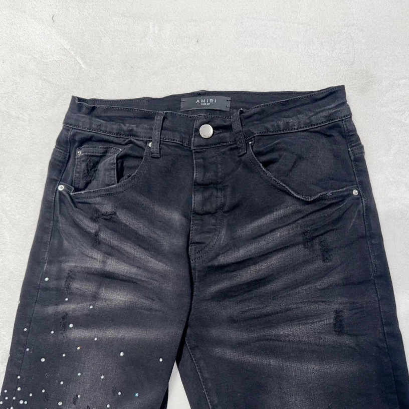 Amiri Jeans With Crystal - DesignerGu