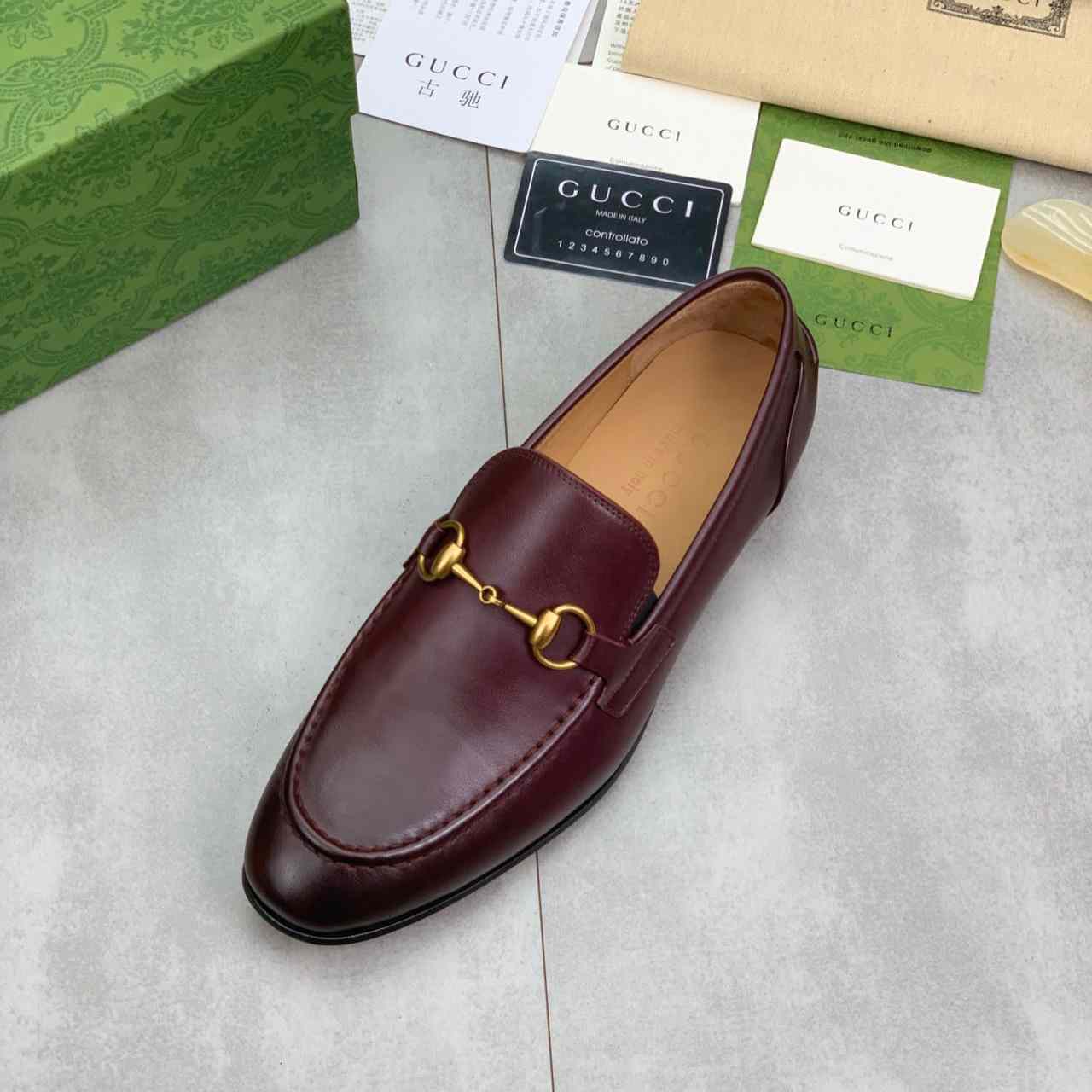 Gucci Jordaan Leather Loafer - DesignerGu