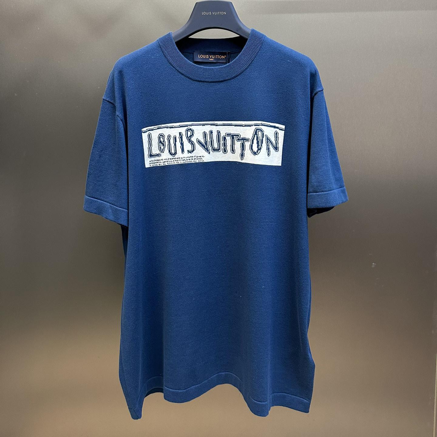 Louis Vuitton Short-Sleeved Cotton Crewneck    1AFALD - DesignerGu