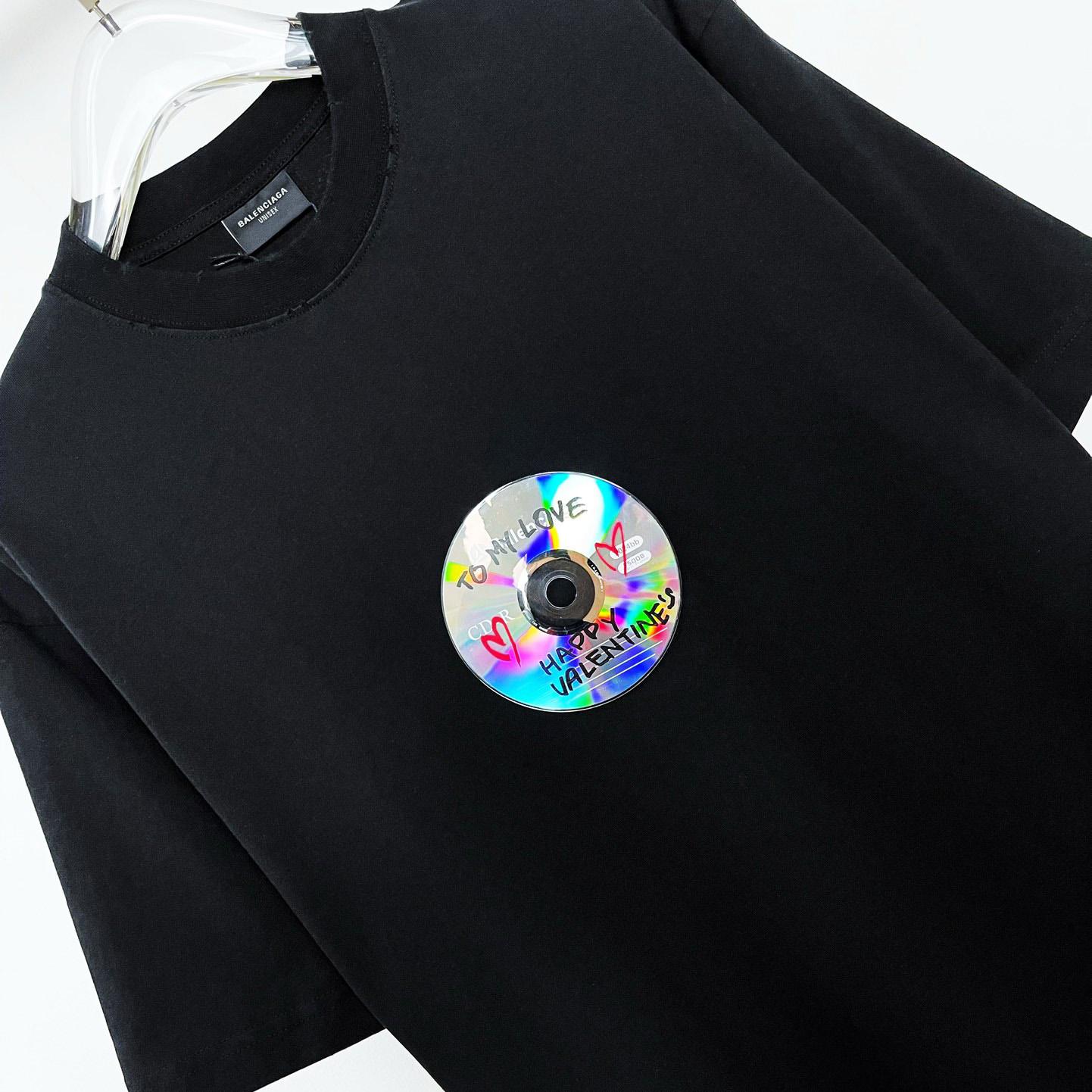 Balenciaga To My Love T-Shirt In Black - DesignerGu