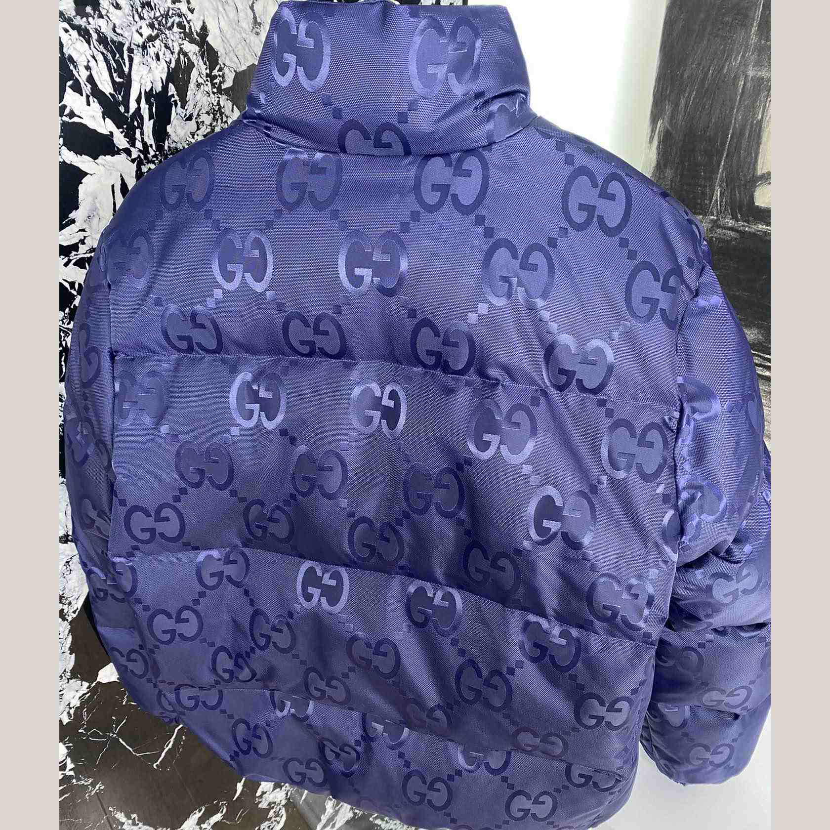 Gucci Jumbo GG Canvas Down Jacket - DesignerGu