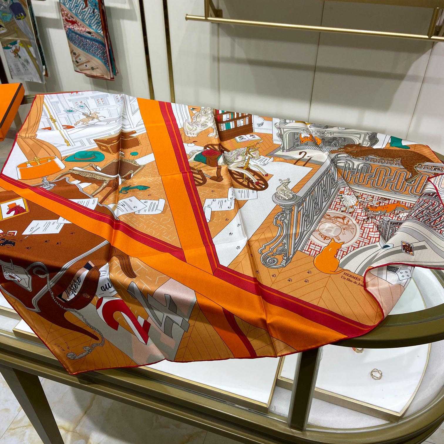 Hermes Mystere Au 24 Scarf 90 - DesignerGu