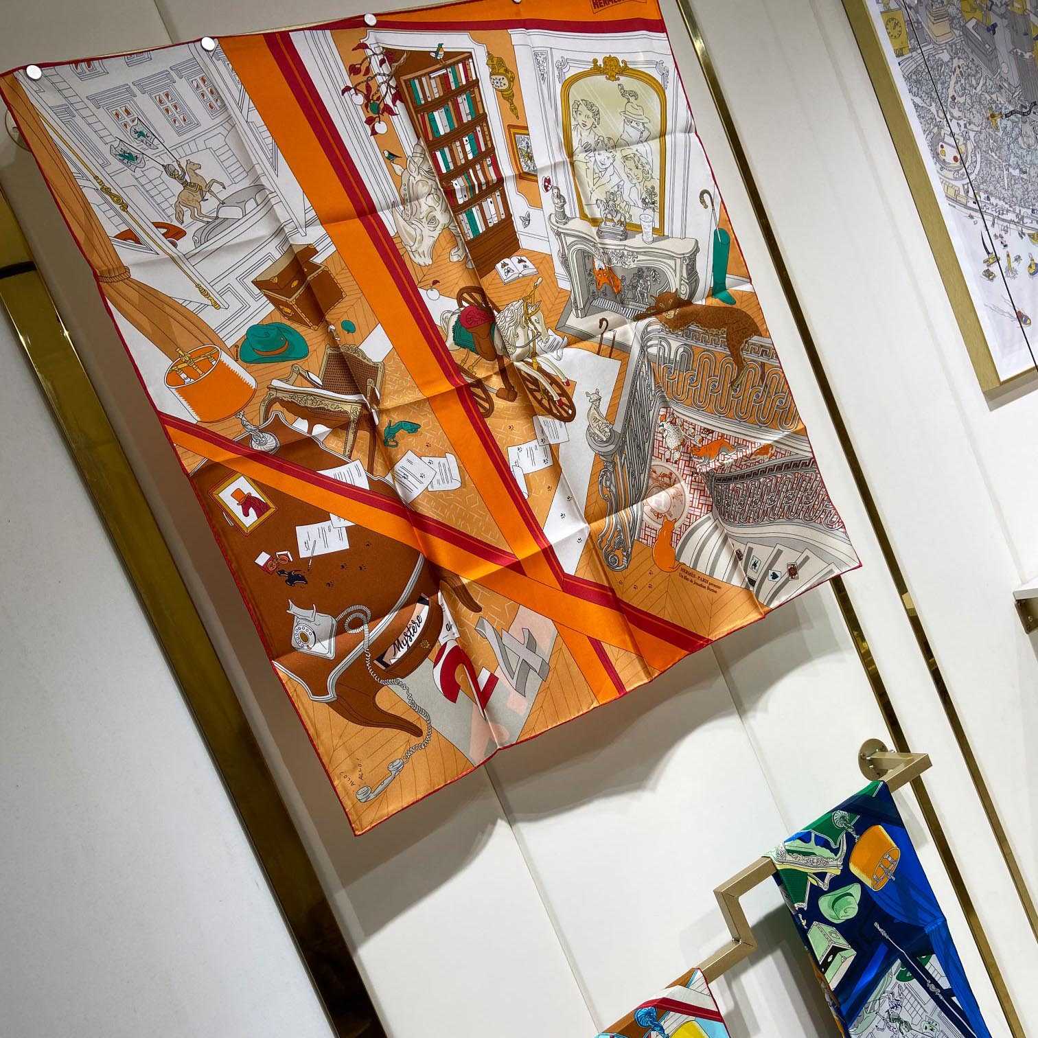 Hermes Mystere Au 24 Scarf 90 - DesignerGu