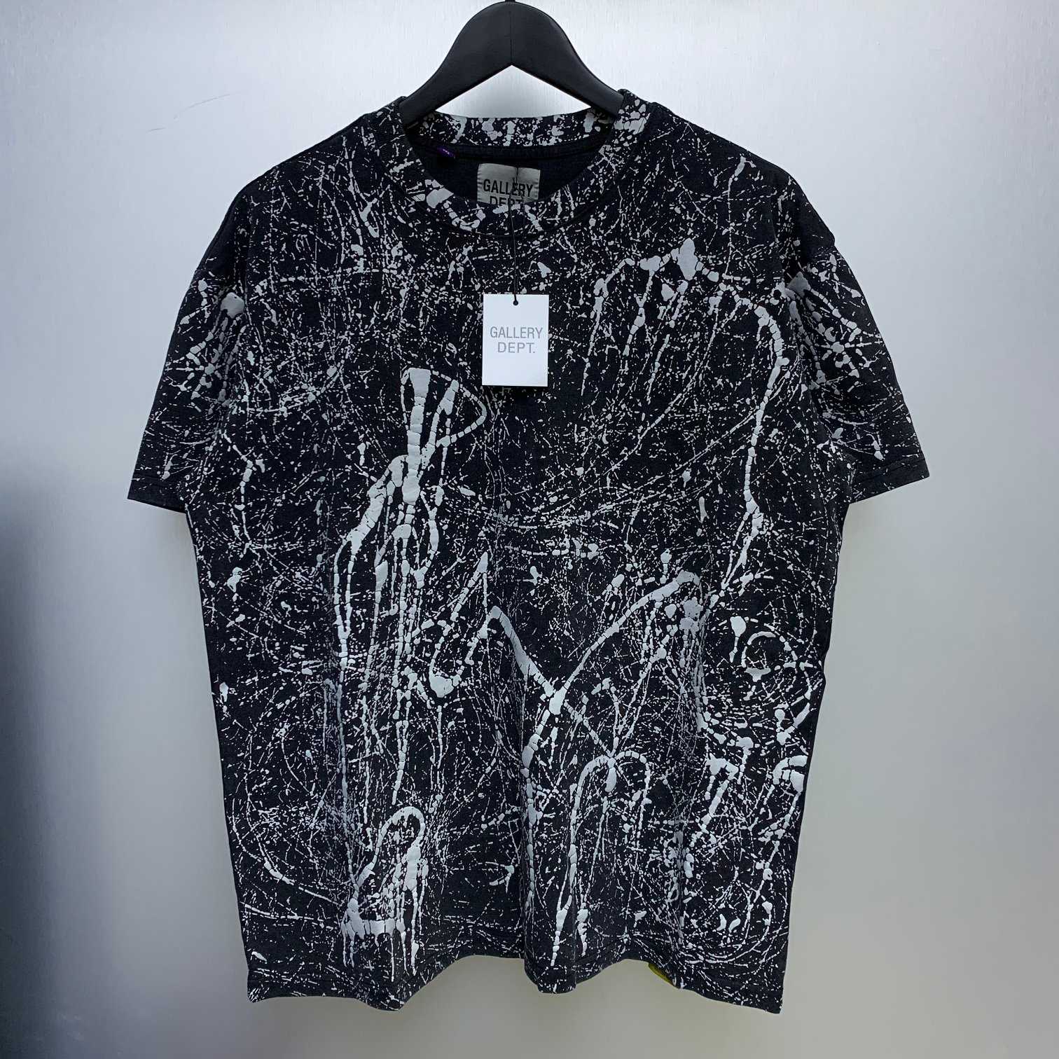 Gallery Dept. Paint-Splattered Bleached Cotton-Jersey T-Shirt - DesignerGu