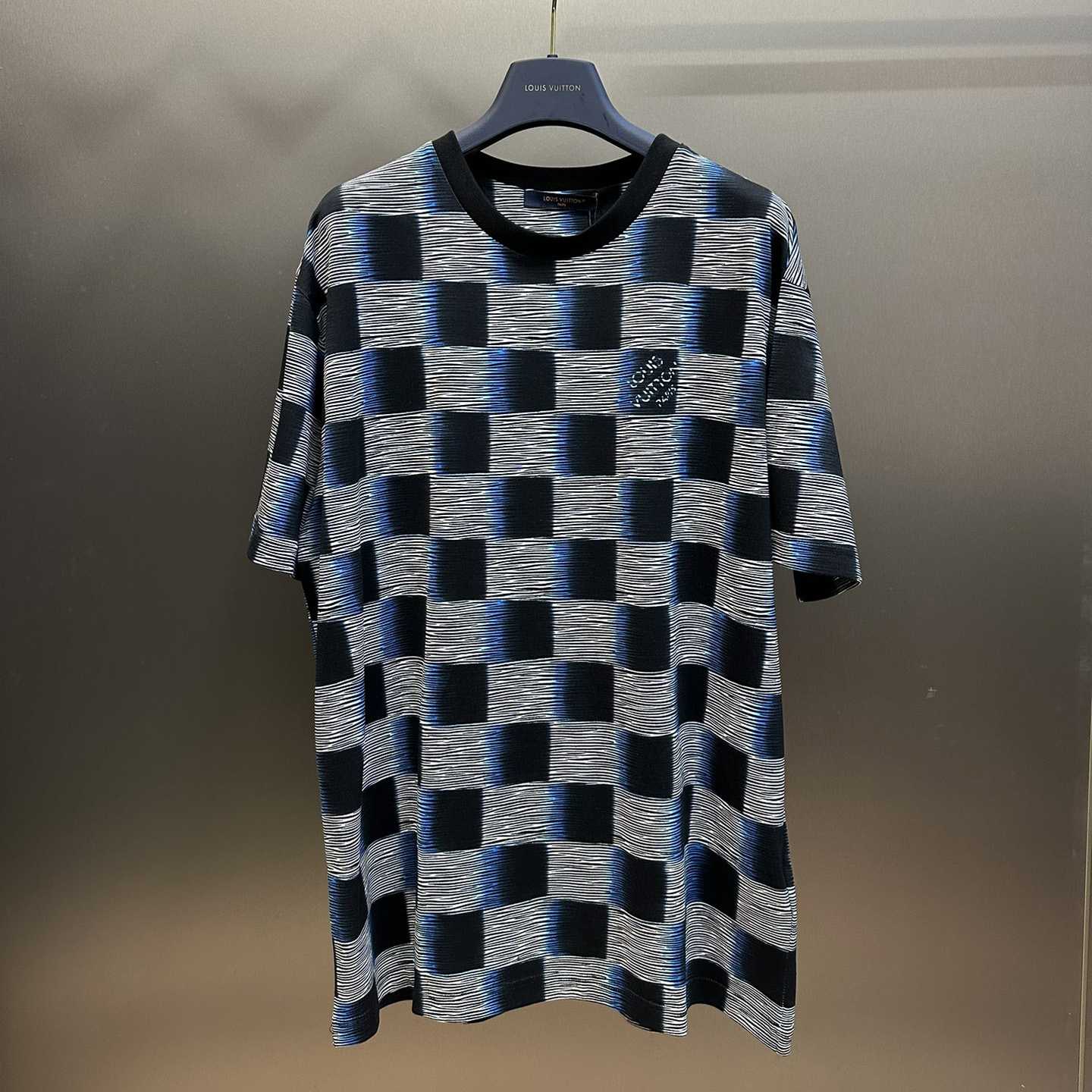 Louis Vuitton Damier Short-Sleeved Cotton T-Shirt    1AFB30 - DesignerGu