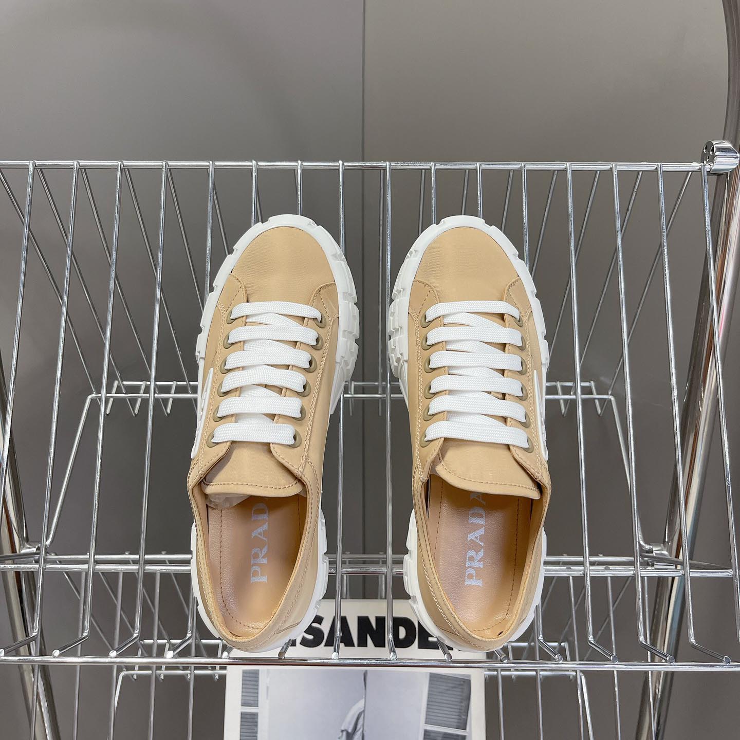 Prada Double Wheel Nylon Gabardine Sneakers - DesignerGu