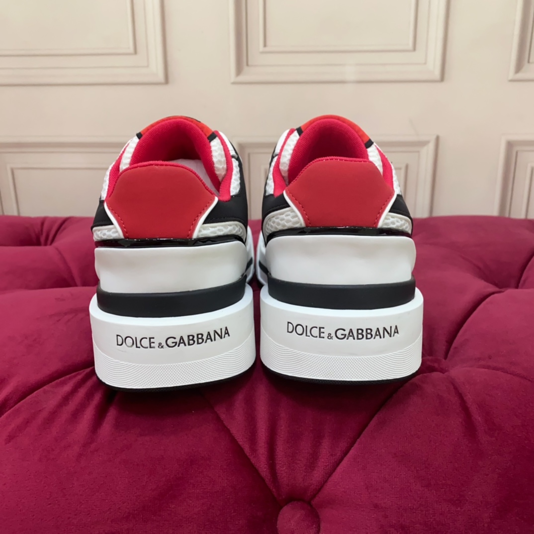 Dolce & Gabbana Mixed-material New Roma Sneakers - DesignerGu