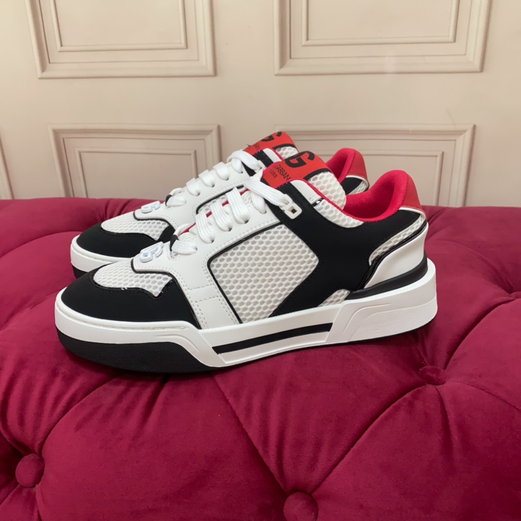 Dolce & Gabbana Mixed-material New Roma Sneakers - DesignerGu