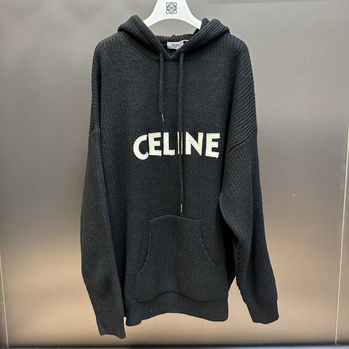 Celine Hooded Sweater In Ribbed Wool - DesignerGu