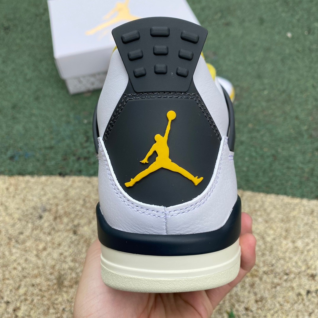 Air Jordan 4 Retro Vivid Sulfur Sneakers     AQ9129-101 - DesignerGu