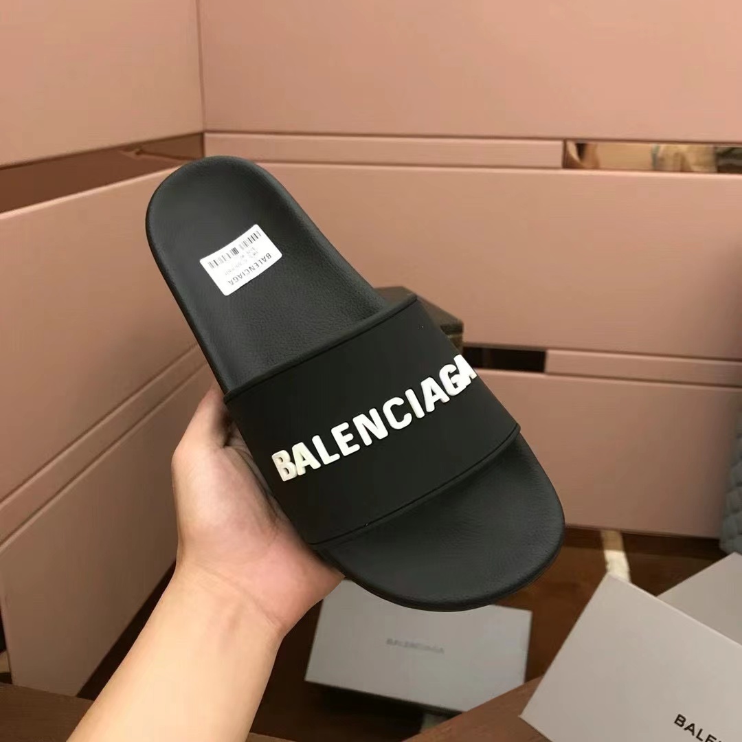 Balenciaga Logo Slide Sandal - DesignerGu