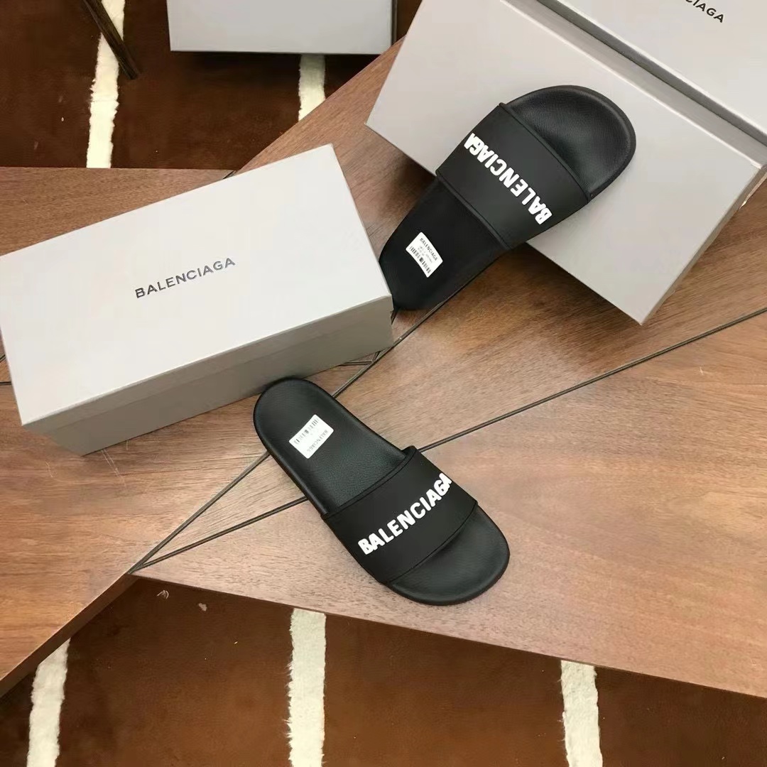 Balenciaga Logo Slide Sandal - DesignerGu