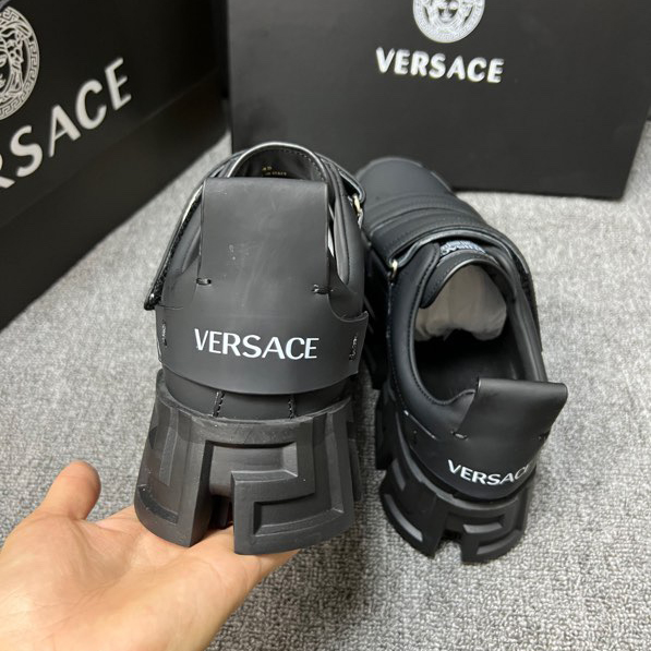 Versace Greca Labyrinth Chunky Leather Sneakers - DesignerGu