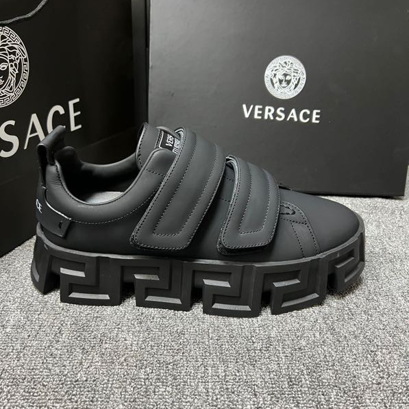 Versace Greca Labyrinth Chunky Leather Sneakers - DesignerGu